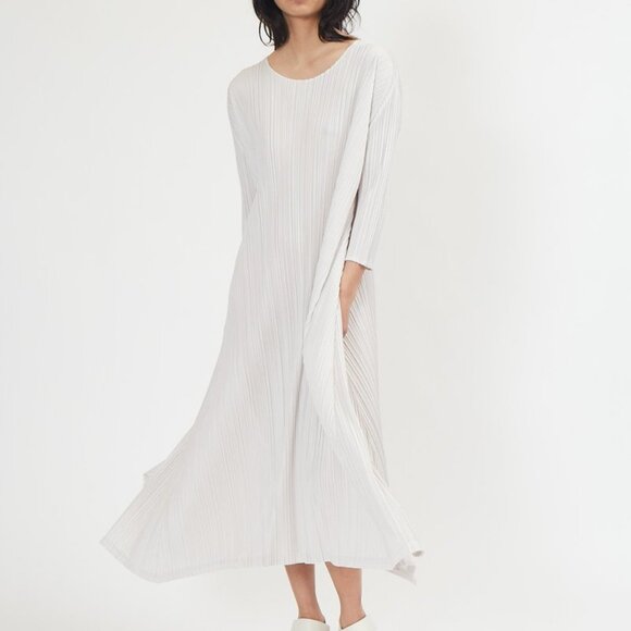 NWT$610 Issey Miyake Pleats Please Mellow Pleats Midi Dress 5 (US L-XL 10-12-14) - Picture 1 of 16